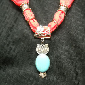 pendant scarf, scarf, scarves, jewelry scarf, owls